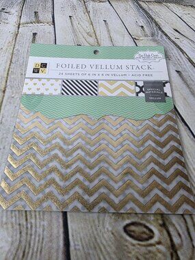 DCWV Foiled Vellum Stack 6x6 24 Sheets